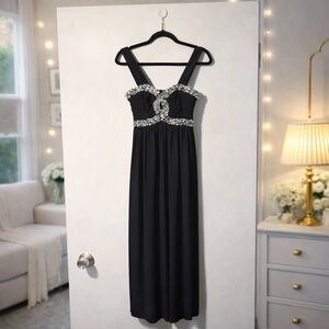 ✨ Glam Black Rhinestone Bodice Gown | Prom & Gala Gown Size 3